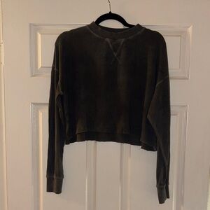 Gray Cropped Sweatshirt